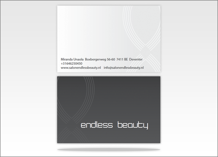 Beautysalon Endless Beauty / Vormgeving / Deventer / Visitekaartje